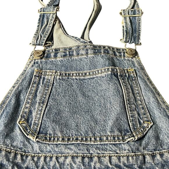 Levi’s Overalls 28W Premium Waterless Bib Jeans Women’s Red Tag Big E Side Zip - Picture 7 of 9